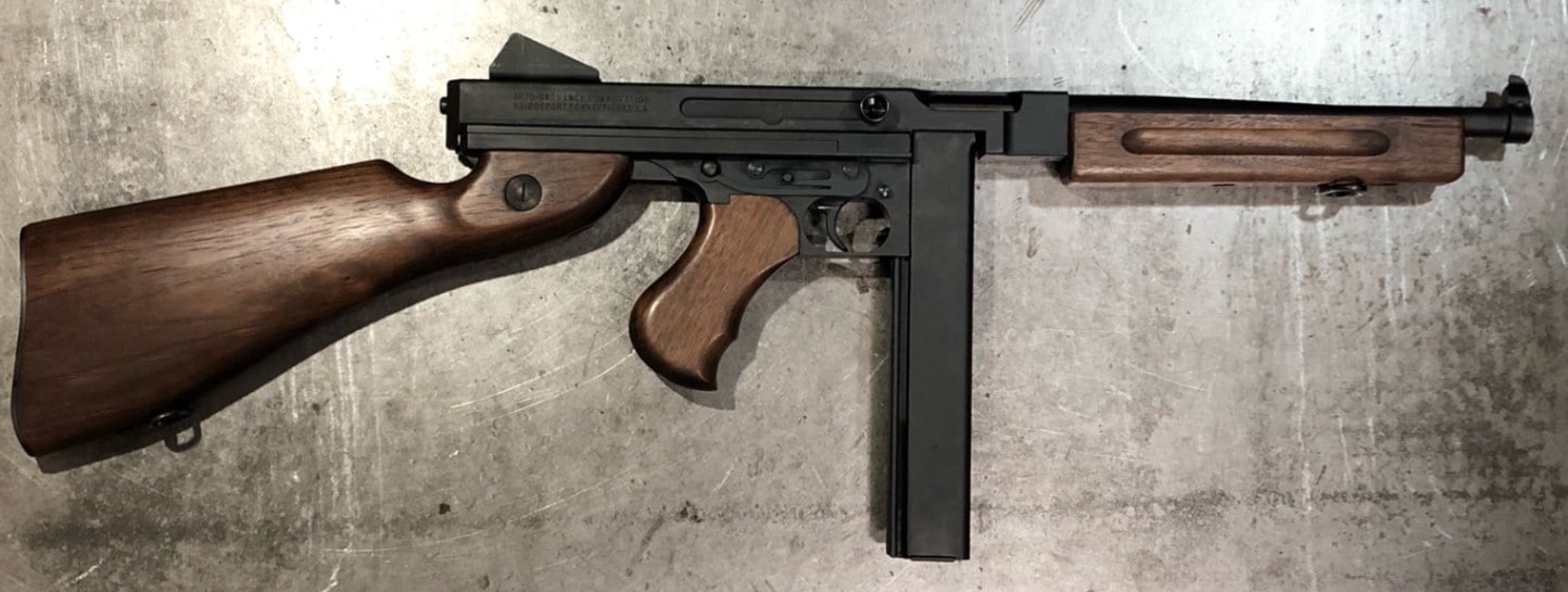 店内全品5％OFFクーポン】MULE/CAW 発火型モデルガン トンプソン M1A1