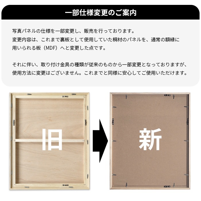 写真パネル 写真A3サイズ用（420×297mm） 軽量 入れ替え簡単 フォト