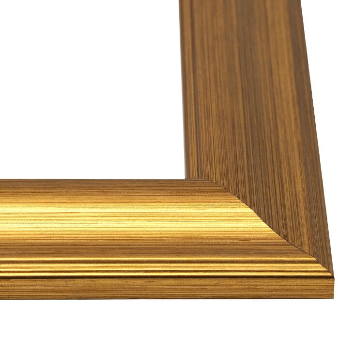 P30油彩額縁 ダークブラウン麻ゴールド面金マット アクリル付き P30