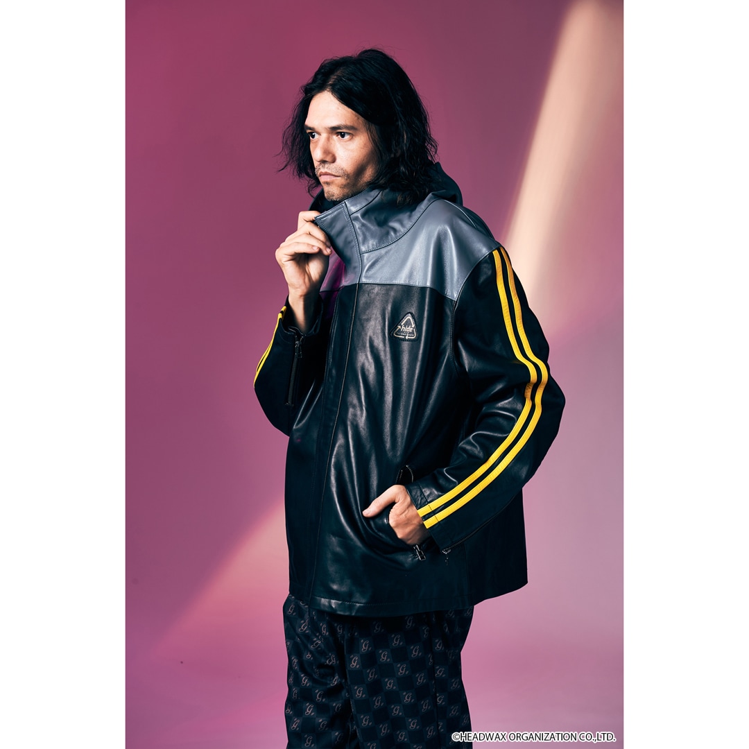 hide フード付きジャケット 黒と黄色 hide フード付きジャケット 黒と