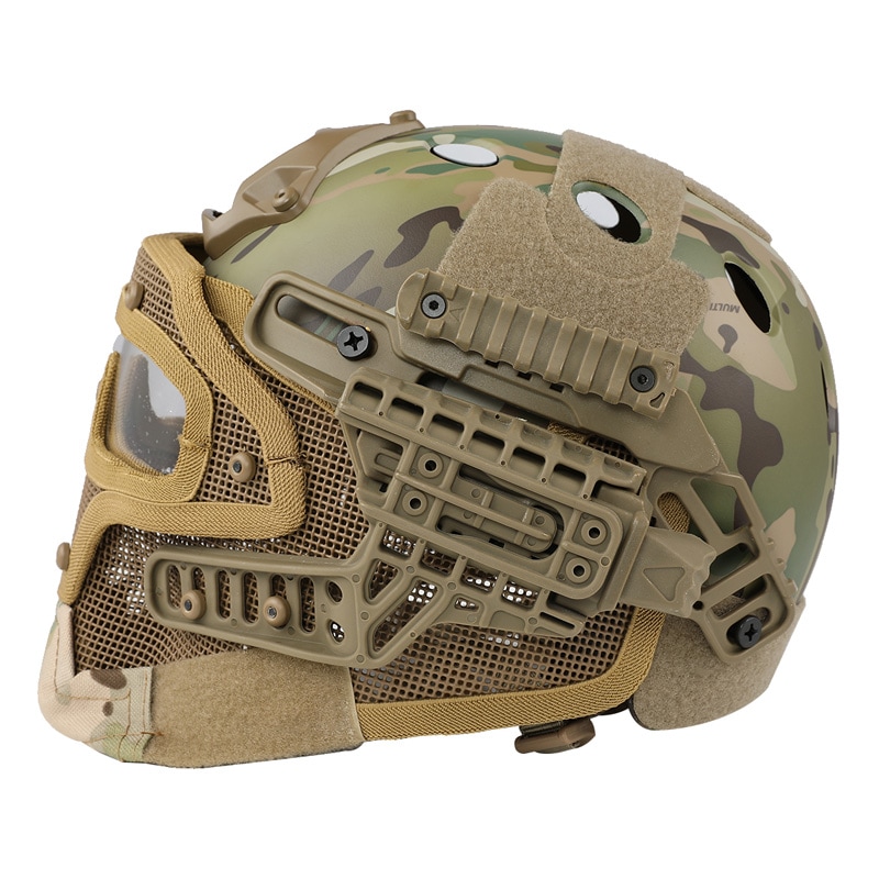 WoSporT タクティカルヘルメット メッシュマスク付 MC | ヘッドウェア