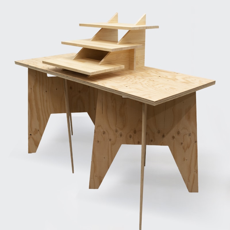 作業台風ディスプレイ什器 マルシェ3段ディスプレイラック1台セット