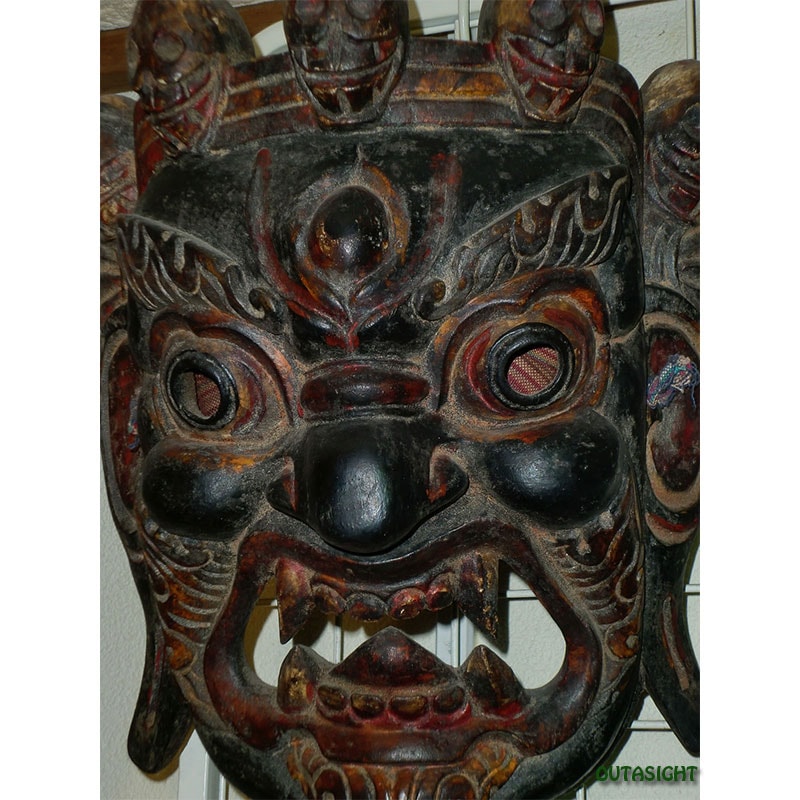 お面魔除け手彫りチベット仏教
