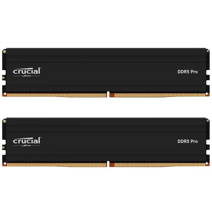Crucial Pro 128GB(64GBx2) DDR5-5600(PC5-44800) UDIMM CL46 (24Gbit