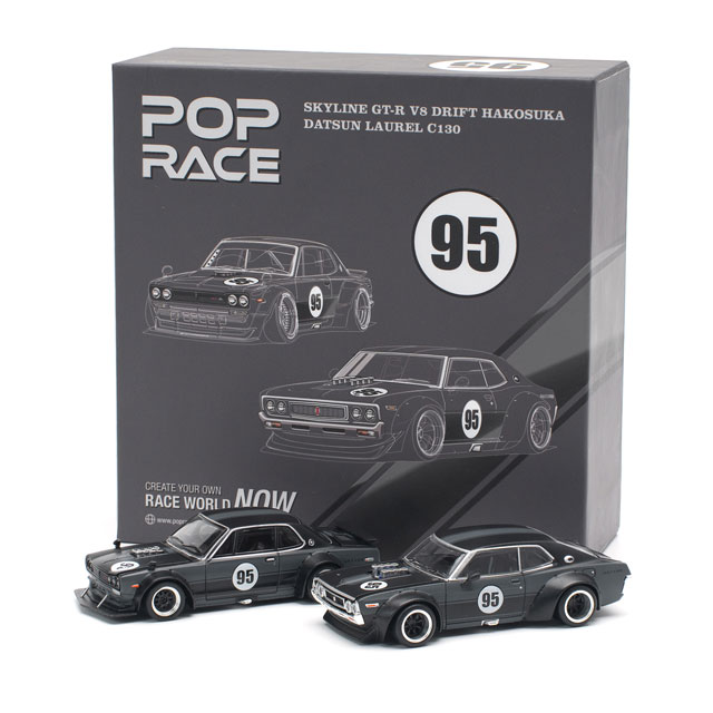 1/64 LAUREL C130 TCS2025 1/64 SKYLINE GT-R V8 DRIFT (HAKOSUKA