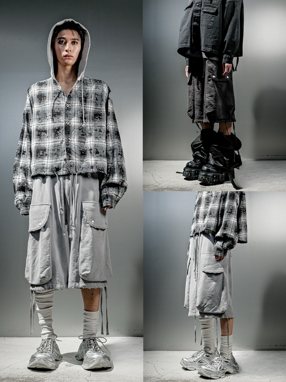 DIG YOUR OWN GRAVE】FULL ZIP SHORTS | OUR BRAND,DIG YOUR OWN GRAVE