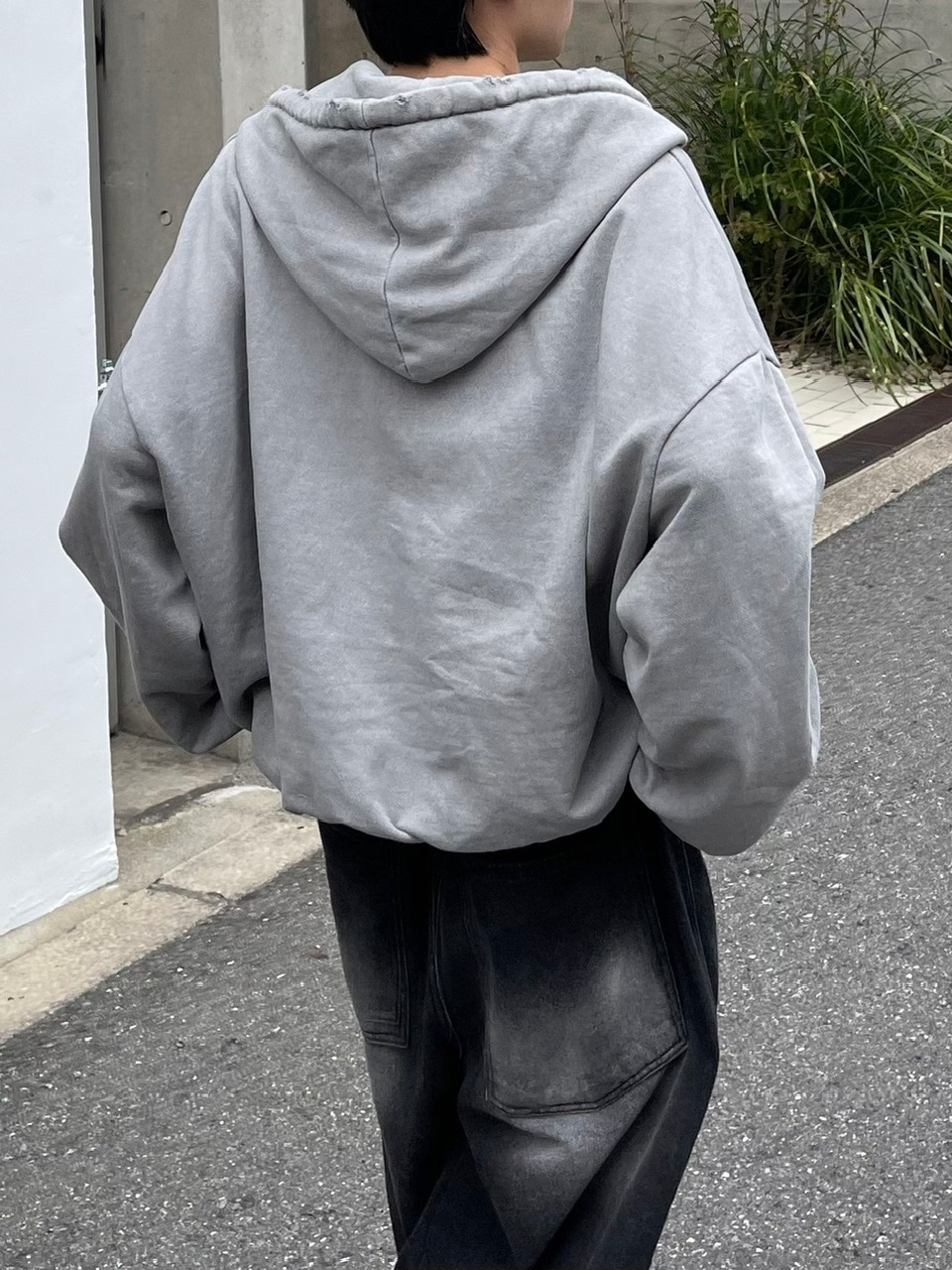 BMSG ジップアップフーディ グレー/ブラック BMSG ジップアップ