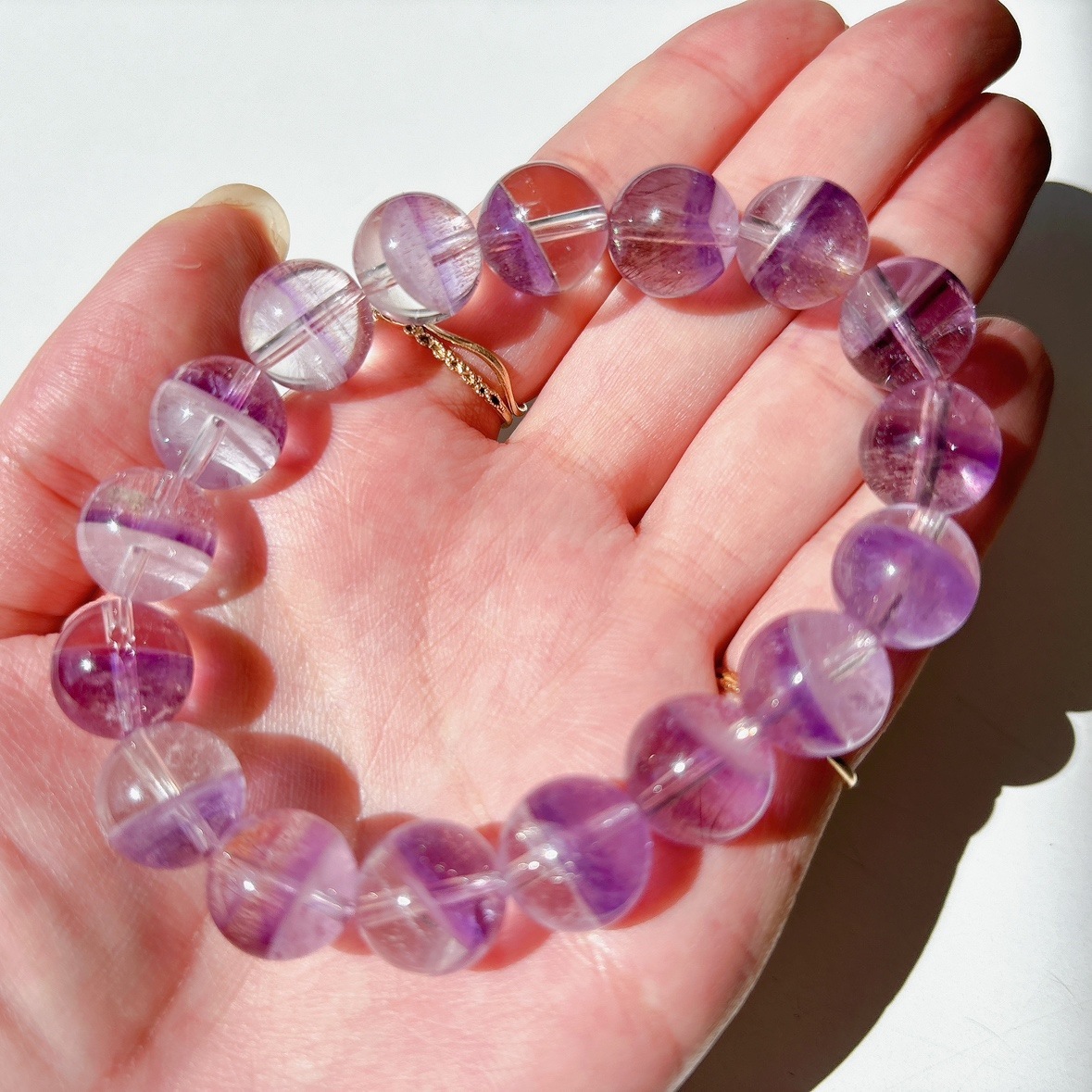 アメジストエレスチャル ファントムクォーツ ブレスレット