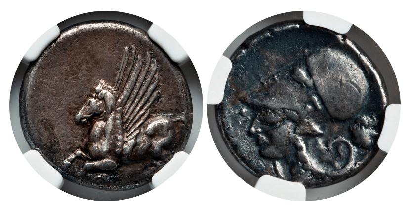 Ch VF 4/5 3/5】紀元前4世紀 古代ギリシア コリントス スターテル銀貨