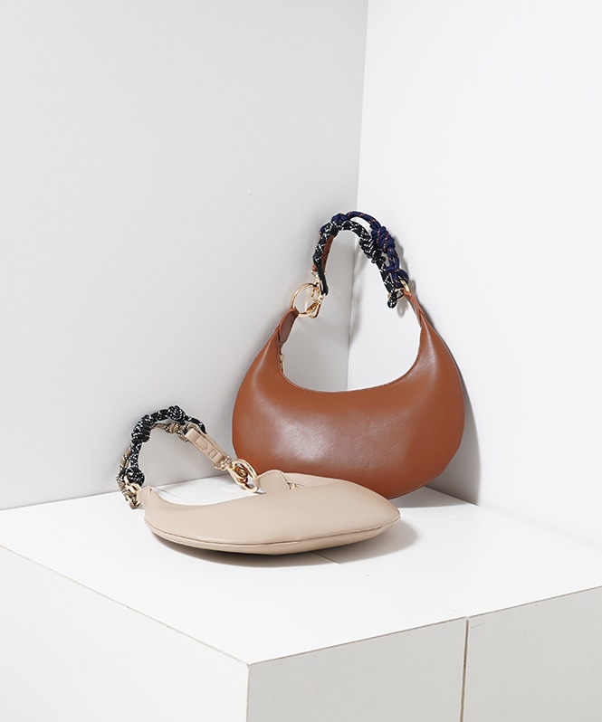 ゆ LE VERNIS（ル・ベルニ） パラコードムーン BAG キャメル パラ