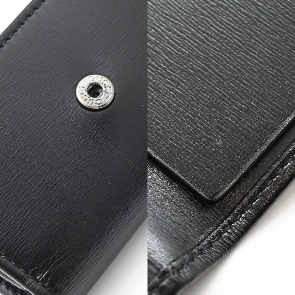 グッチ GUCCI 6連キーケース メンズ レザー ロゴ ブラック 3492