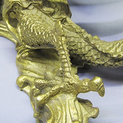 銅製 龍 置物 左向き、右向き,単品販売 （【送料無料】・沖縄800円