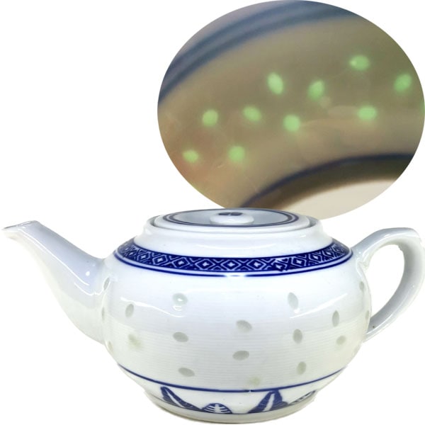 景徳鎮柿急須ホタル青 【送料無料】（沖縄別途700円）｜茶器,茶