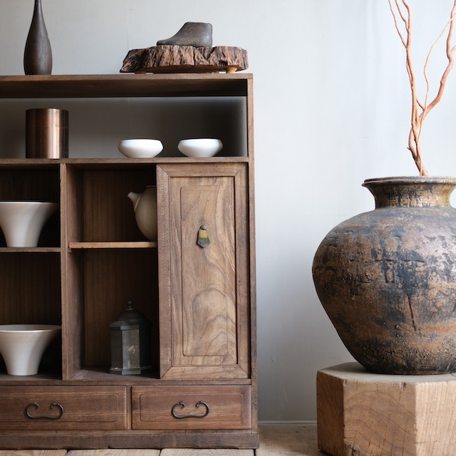 キャビネット けんどん扉 ｜古家具,棚類｜古家具・アンティーク家具 R