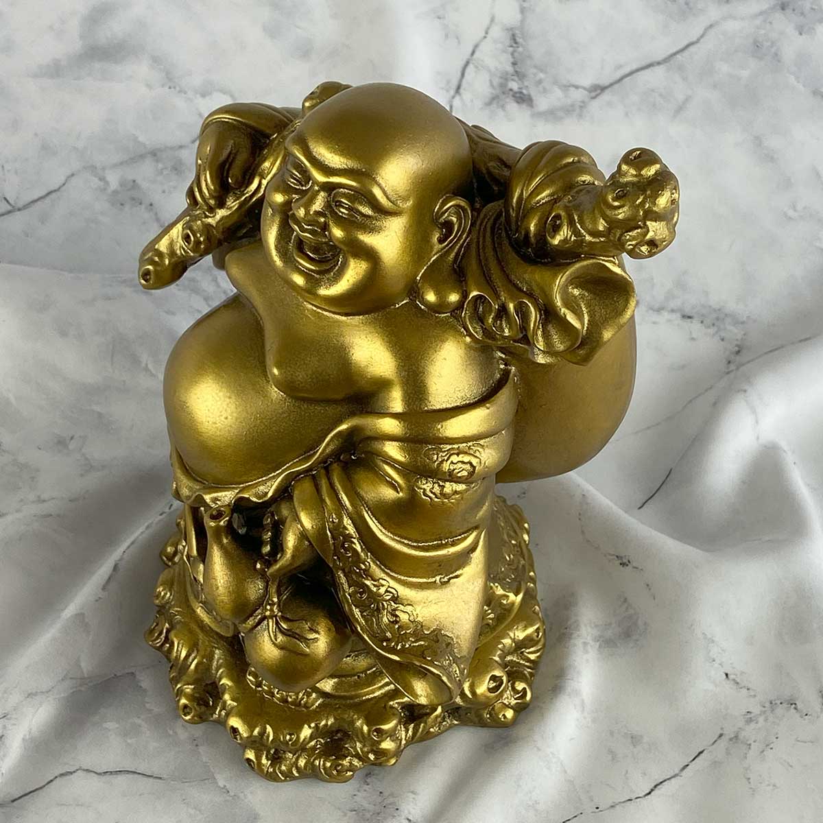 布袋尊（布袋様）銅製仏像 46cm｜金運・商売繁盛・家庭円満を招く