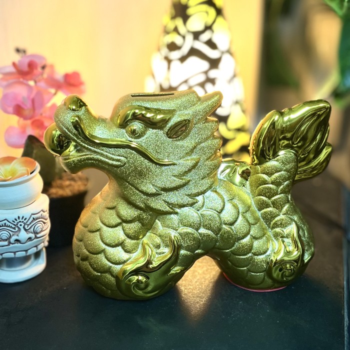 金龍 龍 ゴールド 貯金箱 金 ドラゴン 龍神様 置物 財運 金運 開運