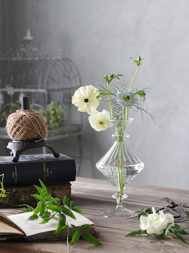 ガレ風 花瓶 ガラス細工 グレープ フラワーベース アンティーク 西洋