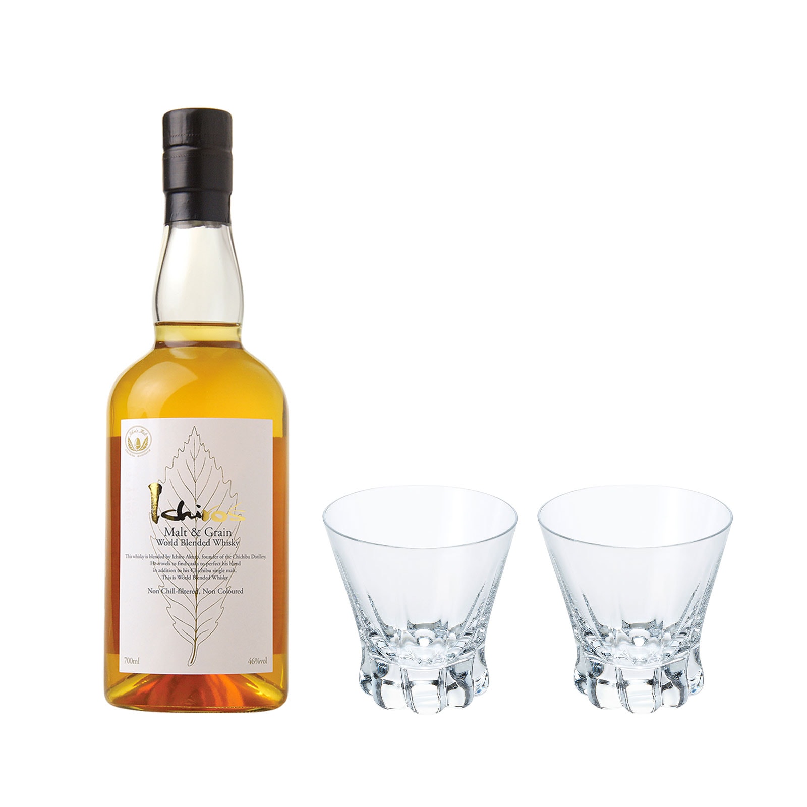 イチローズ モルト&グレーン ホワイトラベル 1本＋やえ ロック ペア