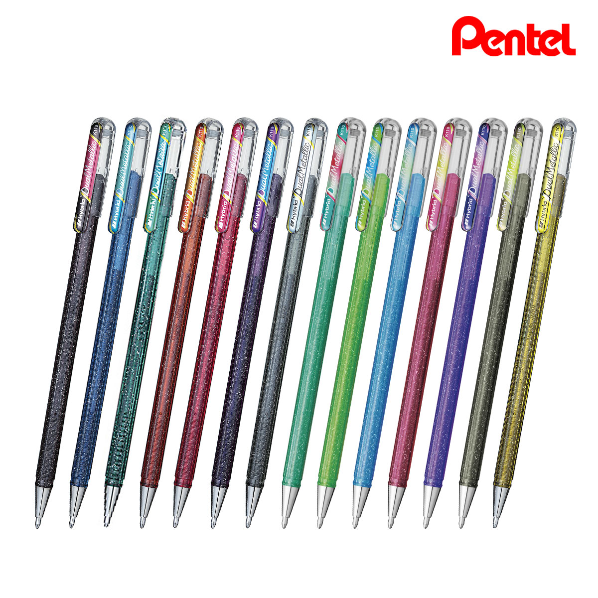 新商品価格】ぺんてる DualMetallic デュアルメタリック 全14色(単色