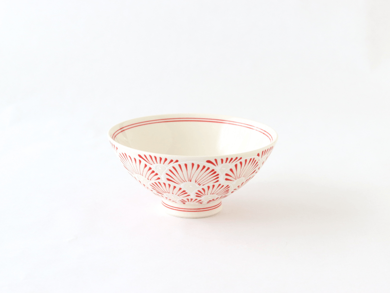 波佐見焼 翔芳窯 扇 平茶碗 黄