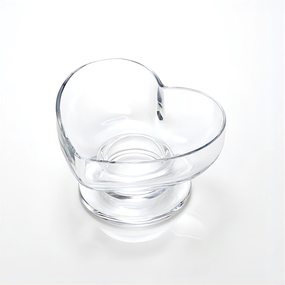 廣田硝子｜パフェ・サンデーグラス 想グラス ハート型 サンデートレー