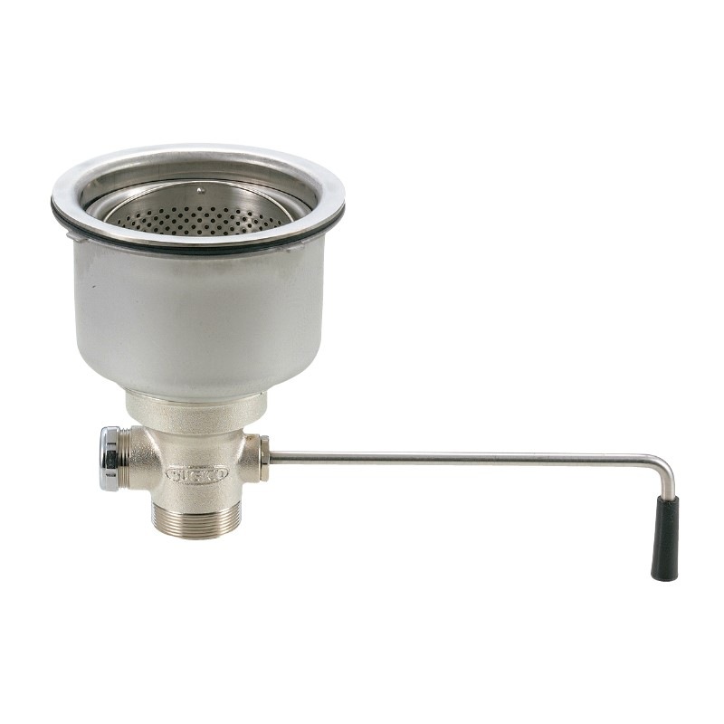キッチン用排水部品,金属製トラップ,大型排水口(ハンドルコック付