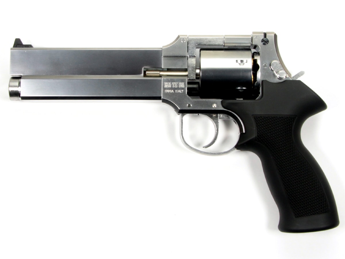 マルシン マテバ 6インチ シルバーABS ブラックラバー塗装プラグリップ