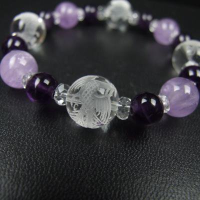 開運・風水四神獣【ラベンダーアメジスト&アメジスト】 レディース