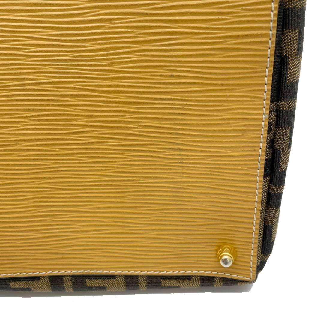 FENDI フェンディ ボストンバッグ ズッカ柄 キャンバス レザー