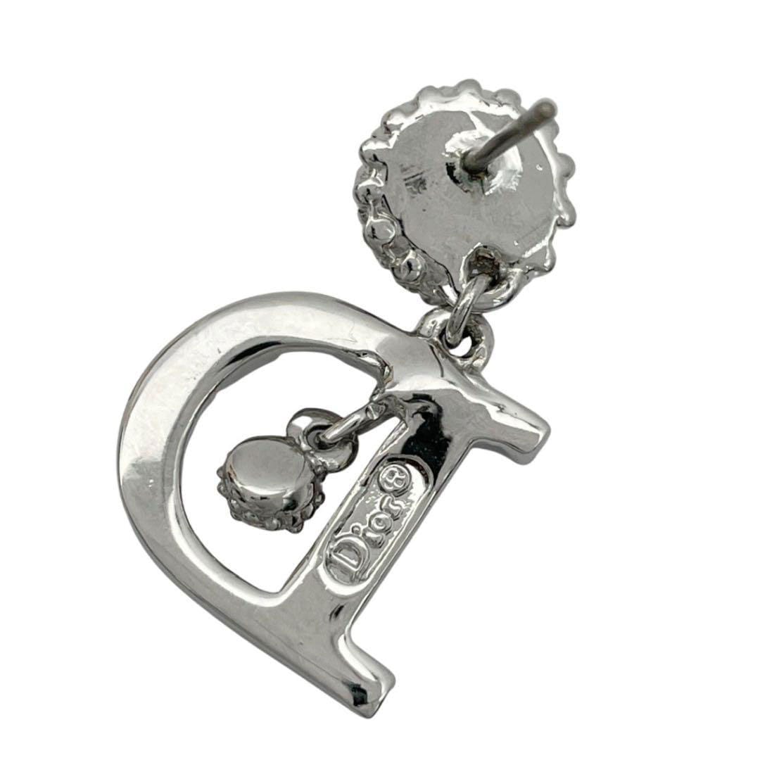 Christian Dior クリスチャンディオール ピアス Dロゴ ラインストーン
