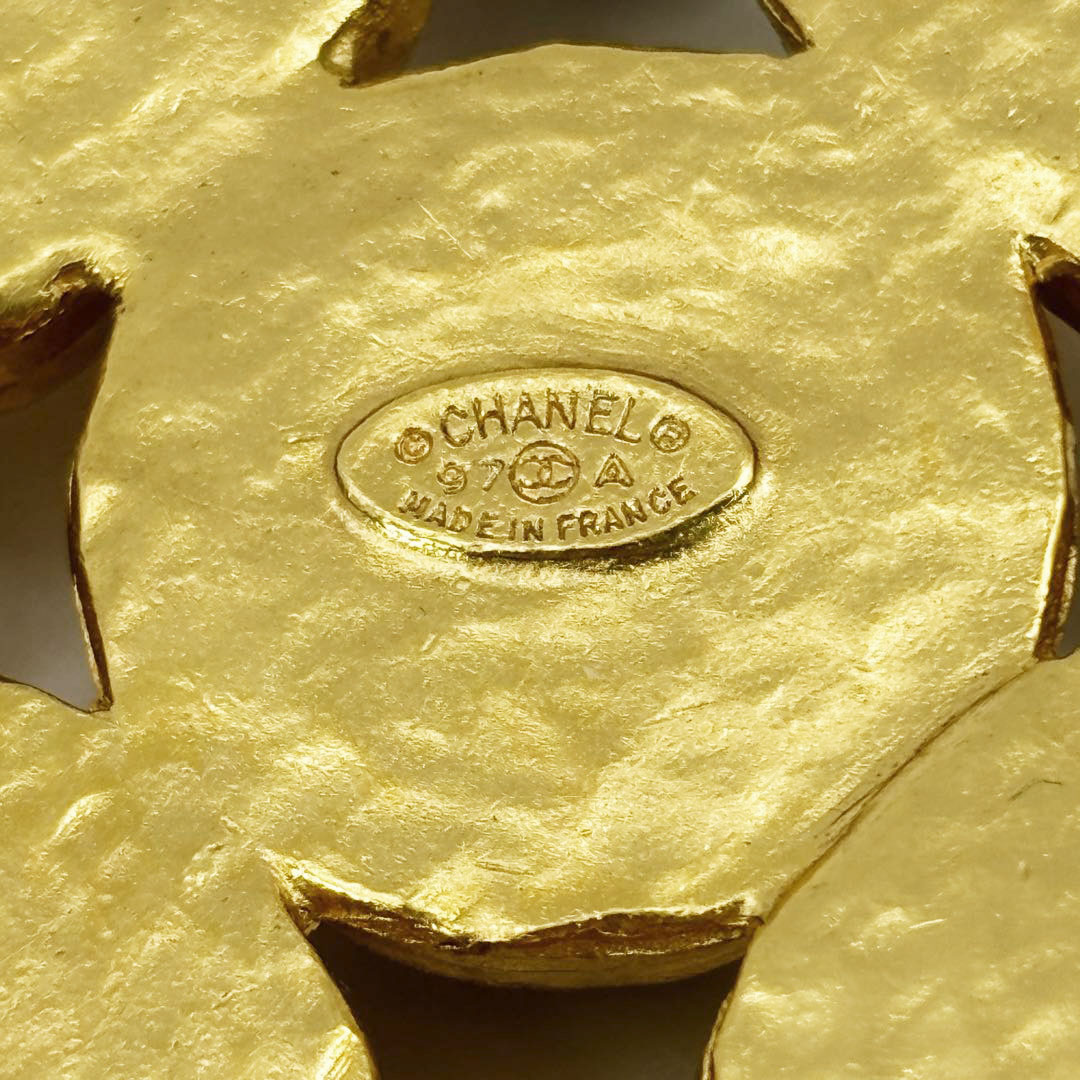 CHANEL シャネル ヴィンテージブローチ ココマーク カラーストーン 97A