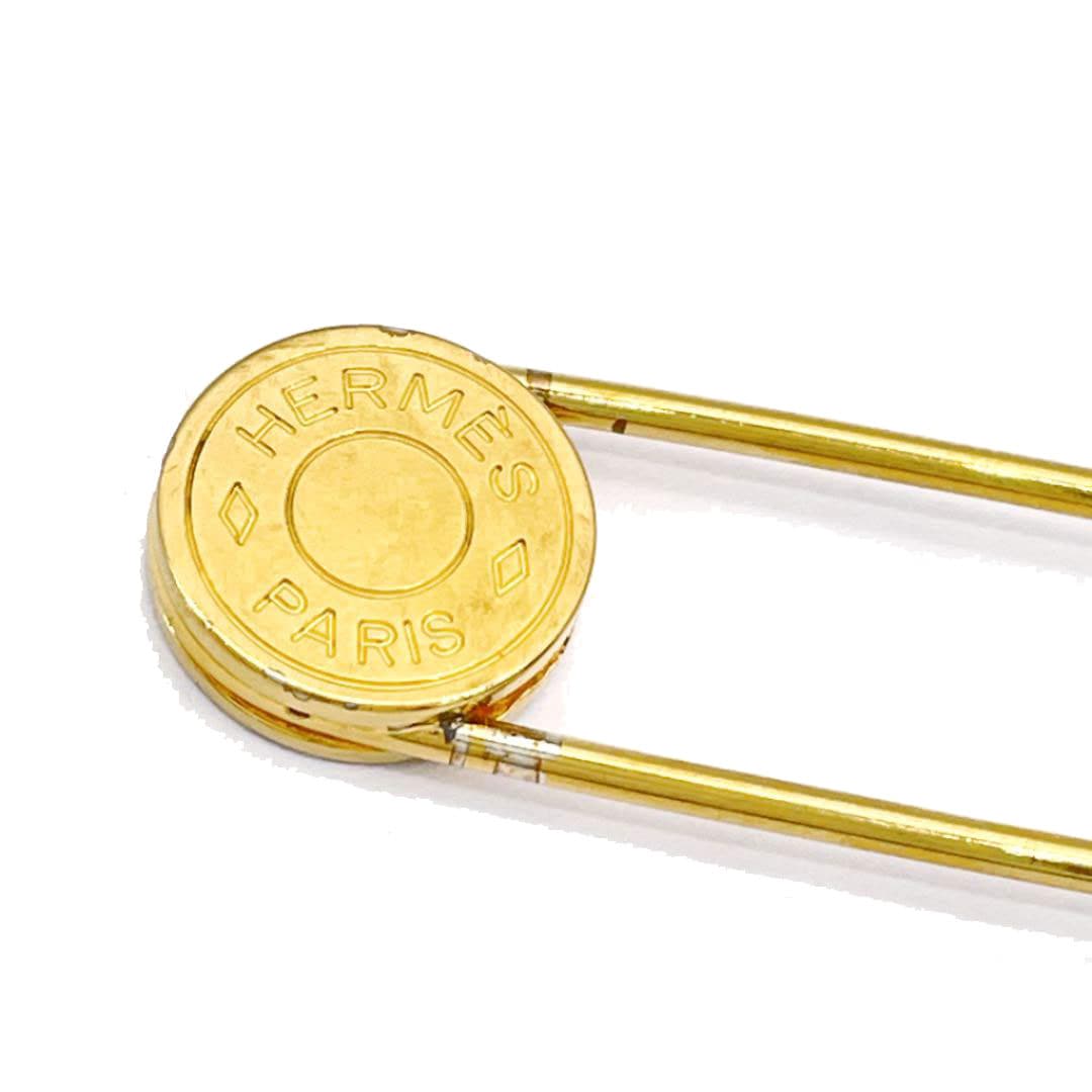 美品】HERMES エルメス セリエ ピンブローチ ゴールド 2024 4M18 楽天