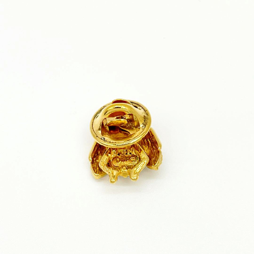 ChristianDior クリスチャンディオール 蜂 ハチ ブローチ ゴールド