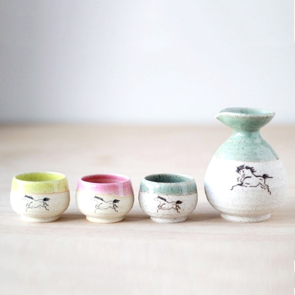 大正5年生・祖父の愛蔵品】七代目 吉向徳善 酒器揃 京焼 鉄砂 大正5