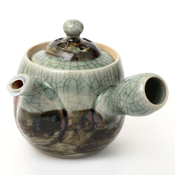 萩焼 中村絵里子 三角柱 扁壺 オブジェ 長期保管品 萩焼 中村絵里子