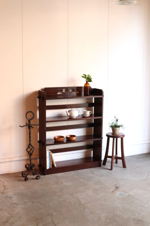 古家具 棚 棚 古家具 チーク無垢材 ヴィンテージキャビネットZX 食器棚