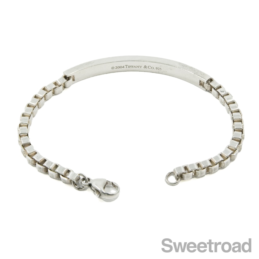 購入 ティファニー Venetian シルバー ID ブレスレット TIFFANY&Co