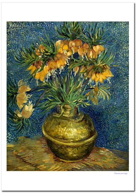 ゴッホ 銅の花瓶のアミガサユリ ポスター販売