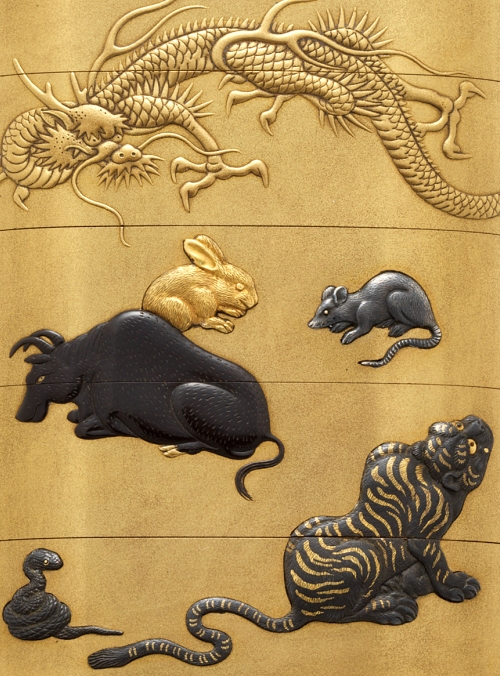 江戸琳派蒔絵師 永真作 昇龍吉祥高蒔絵 江戸鼈甲のループタイ