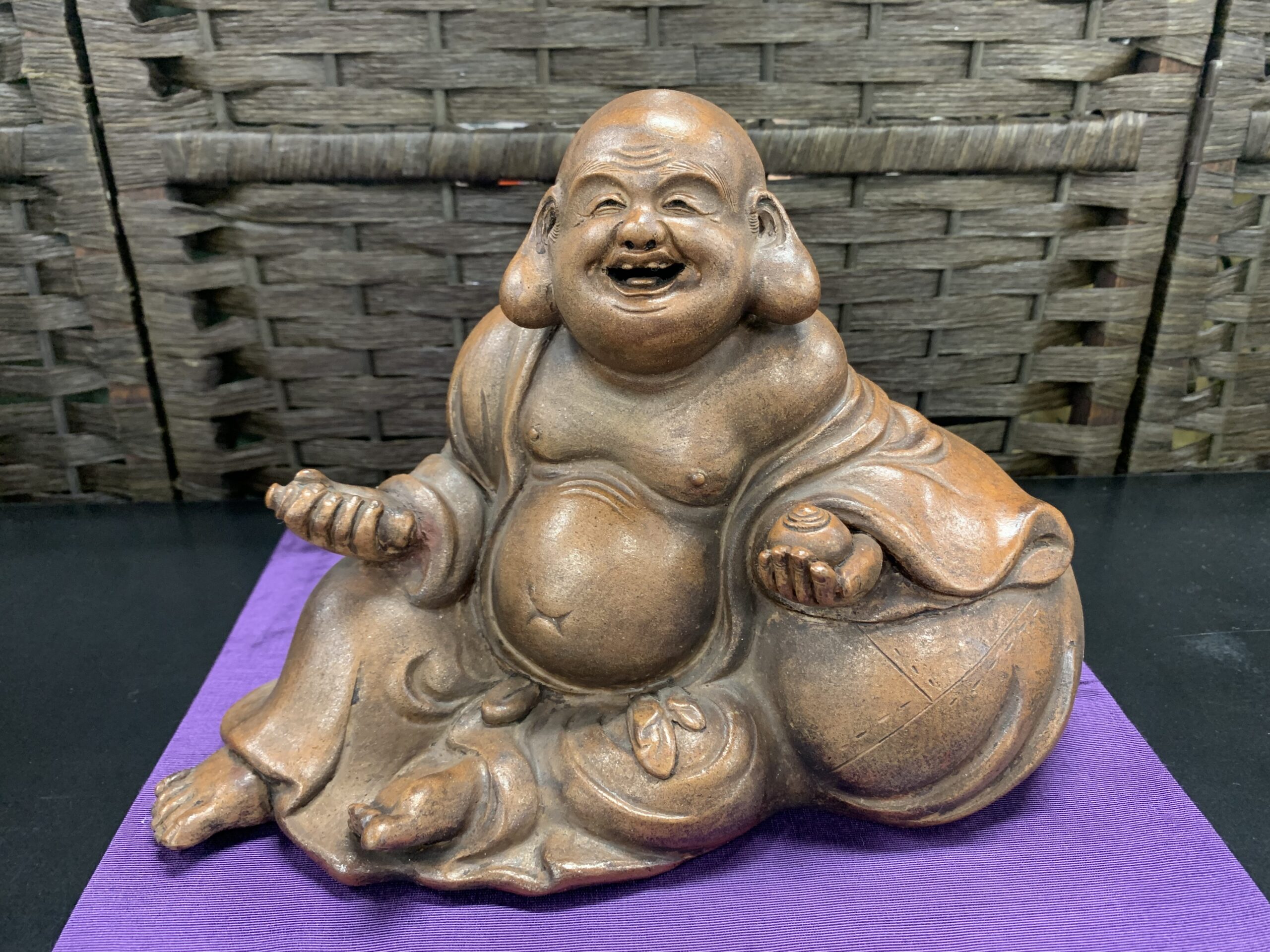 備前焼 古備前 備前森製 白備前 布袋伏せ香炉 D R7150 備前焼 古備前