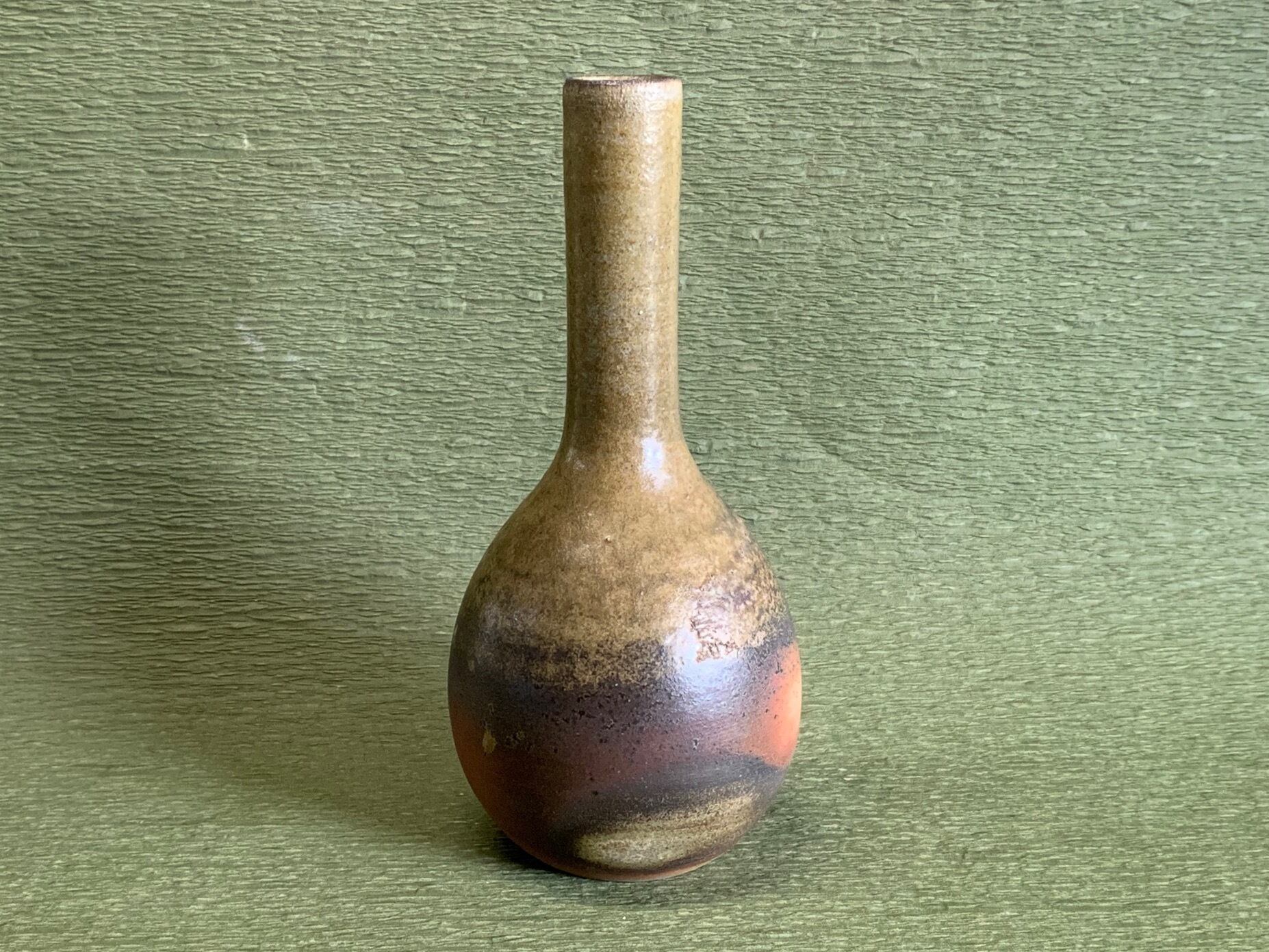 西墻邦雄 細口花入 備前焼 西墻邦雄 細口花入 備前焼