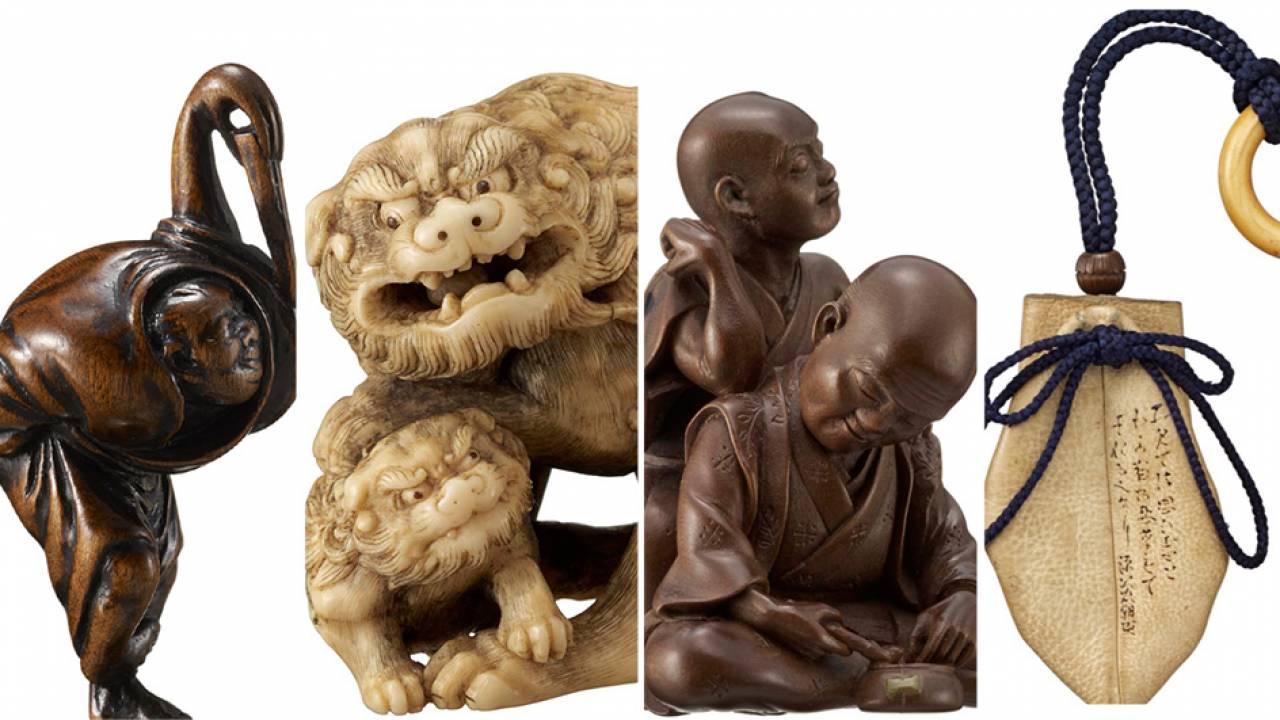 根付 獅子 木彫・45・提げ物 骨董】☆美術工芸 芸術作品 紐止め 鑑賞