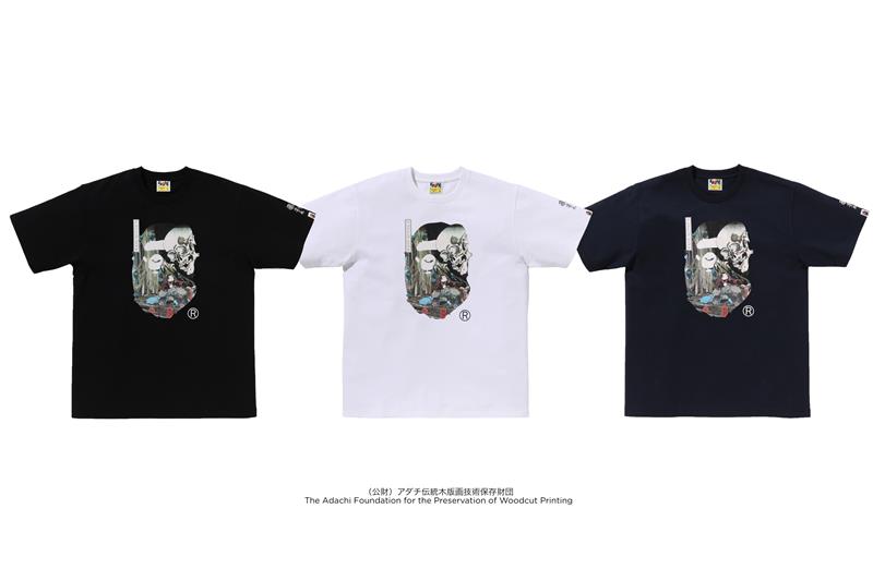 BAPEから葛飾北斎と歌川国芳の浮世絵をグラフィカルに再構築した