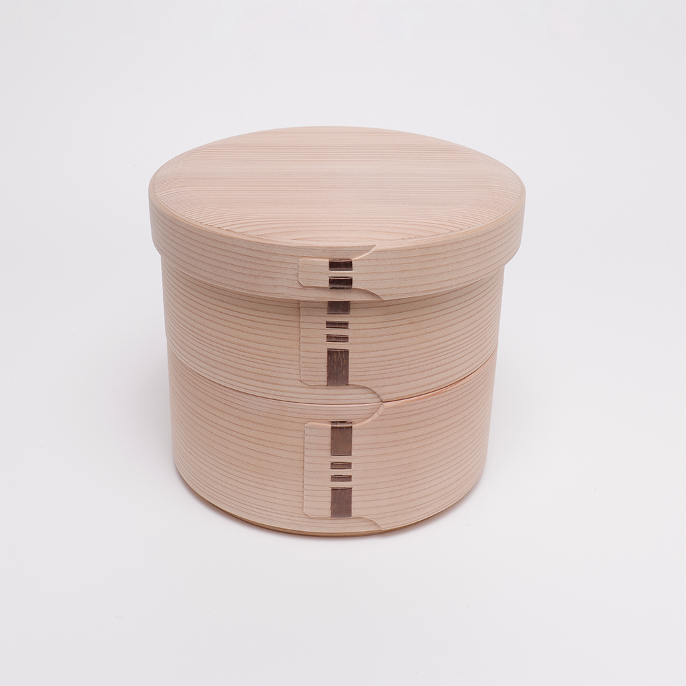 白木 丸弁当箱 四寸五分 一段 二段｜大館曲げわっぱ 柴田慶信商店