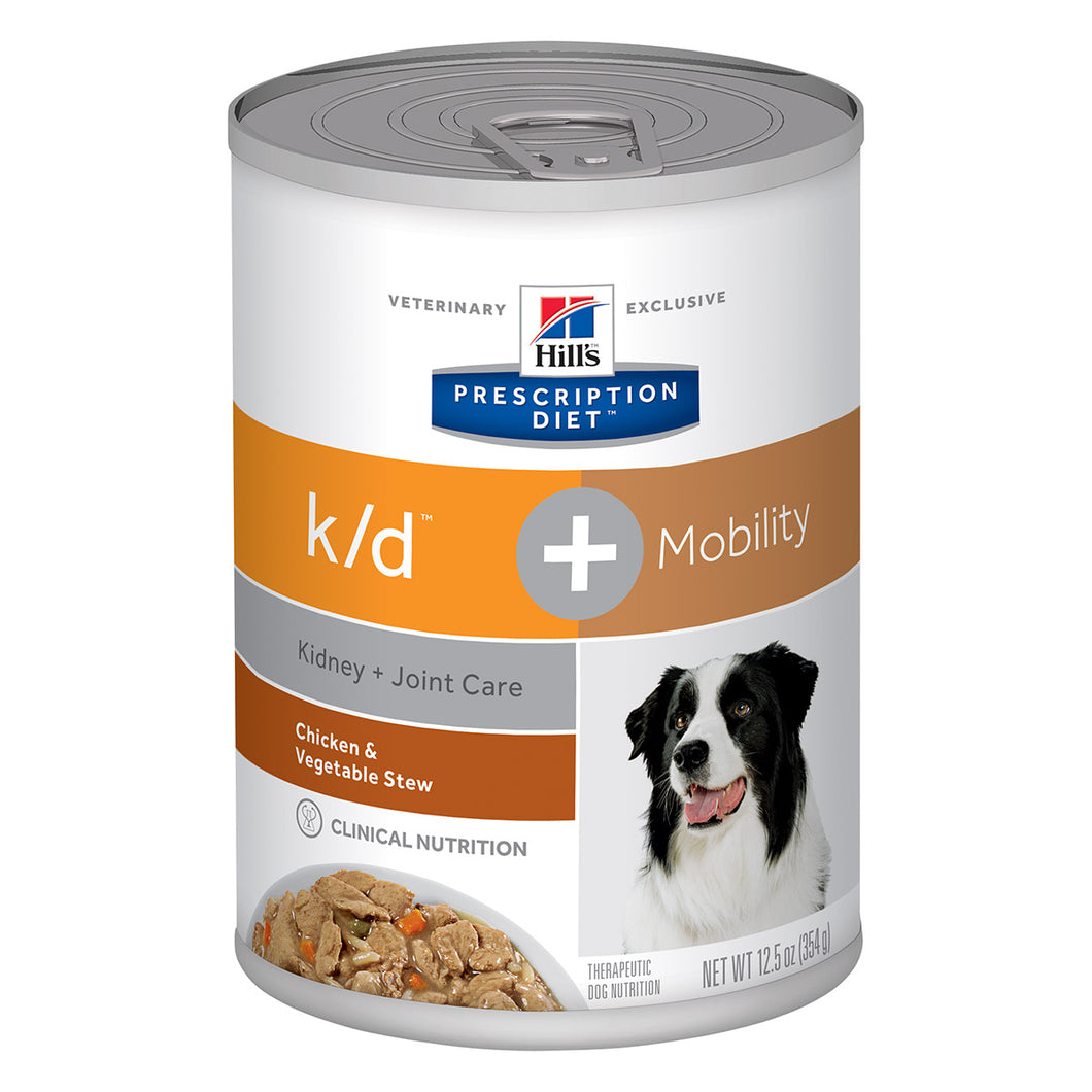 Hills Prescription Diet Canine K/D (Kidney) + Mobility Canned Dog