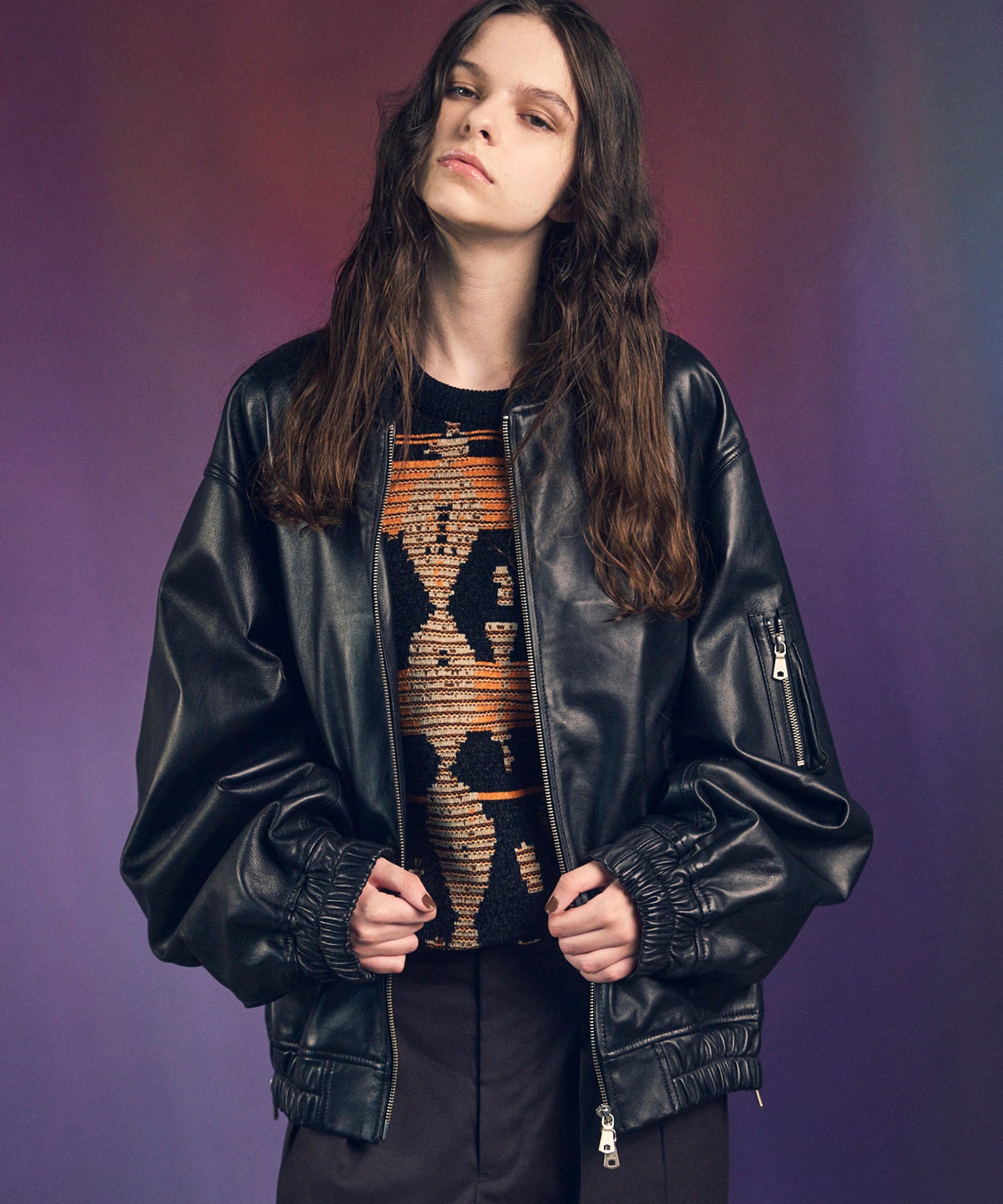 春先に最高！ レザージャケット sacai好きの方も☆秋冬春牛革シボ押し