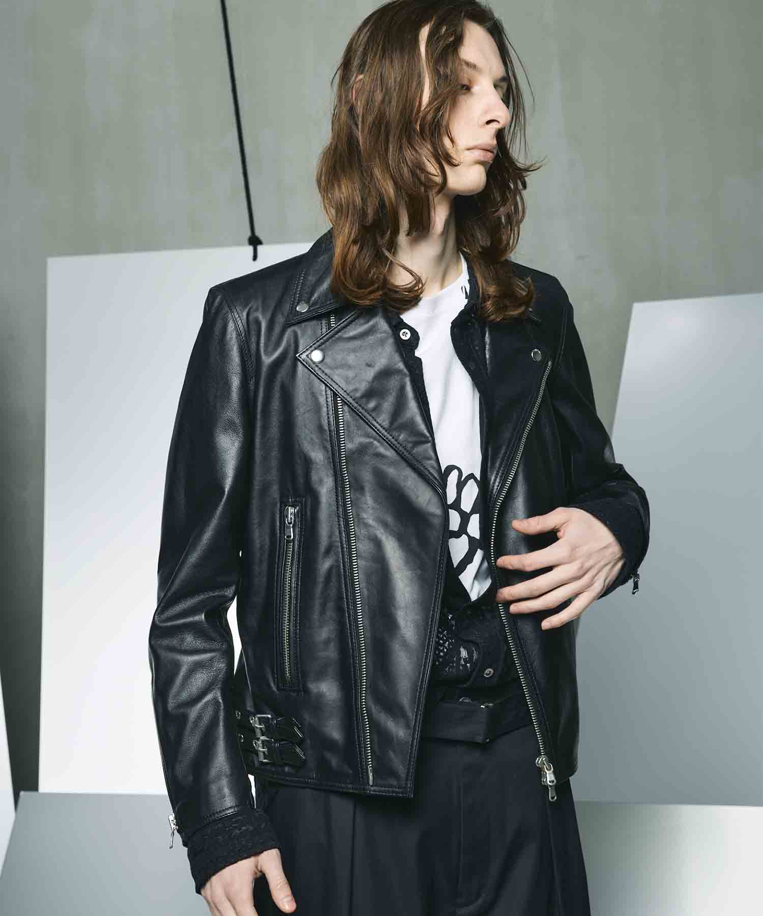 00s y2k NANA 平成 パンク 羊革 ダブル ライダース ジャケット パンク