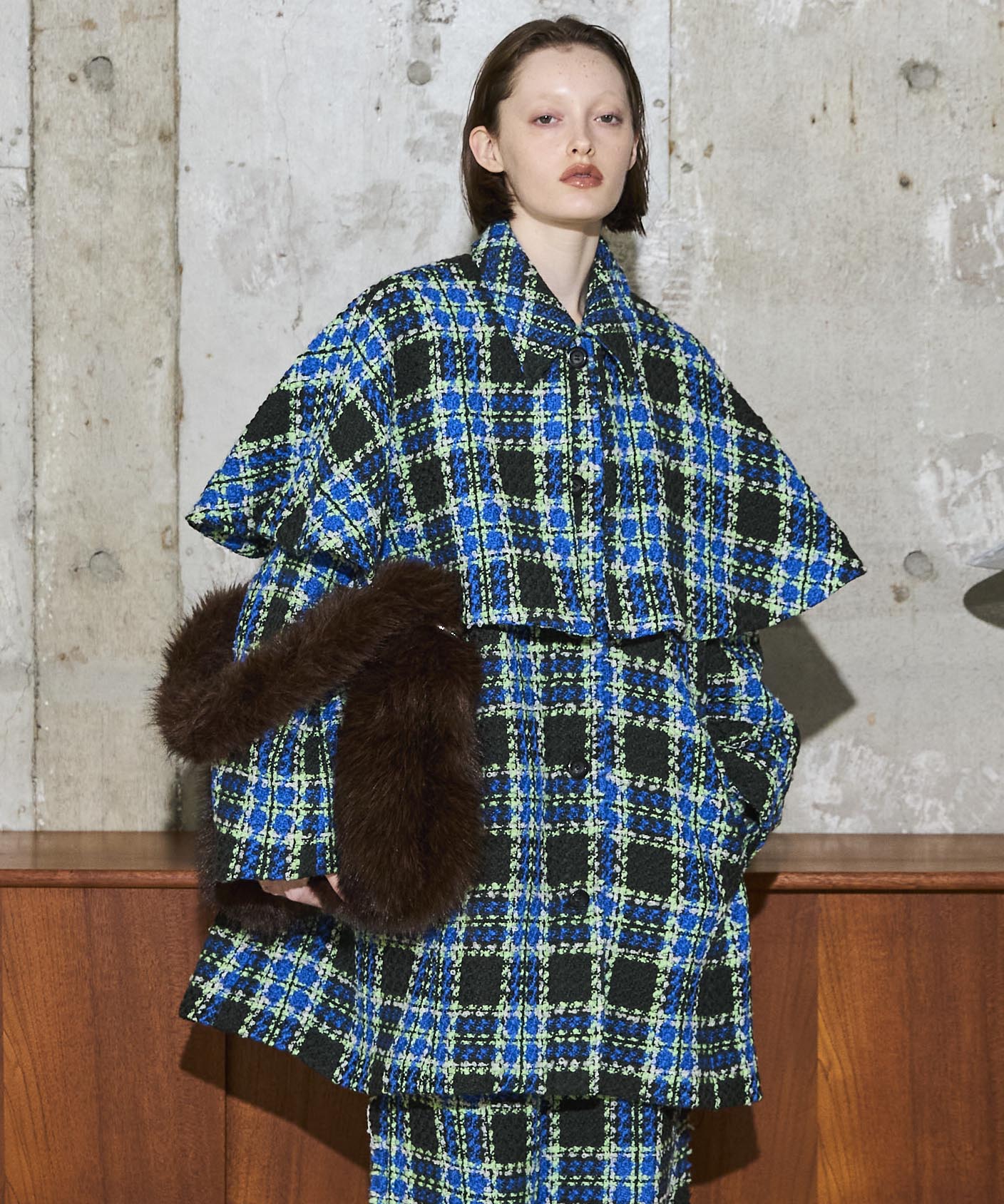 MAISON SPECIAL ロービングチェックオーバーコート MAISON SPECIAL