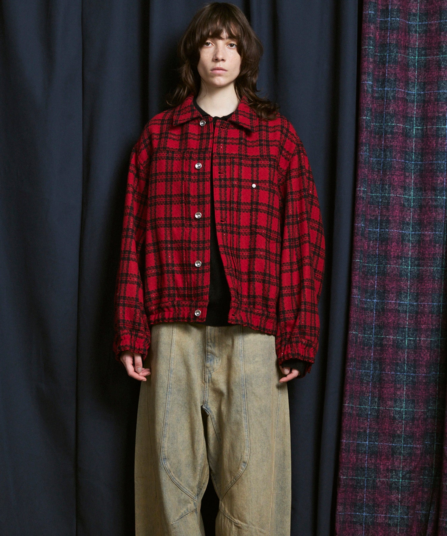 Italian Dead Stock Fabric】Prime-Over Trucker Jacket