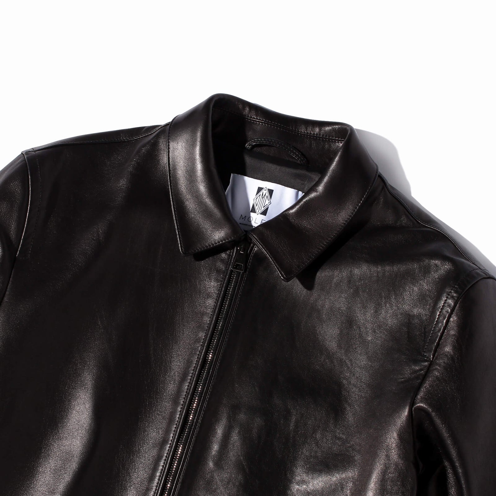 MOLEC（モレック）プロンジェラムレザー 襟付きシングルライダース